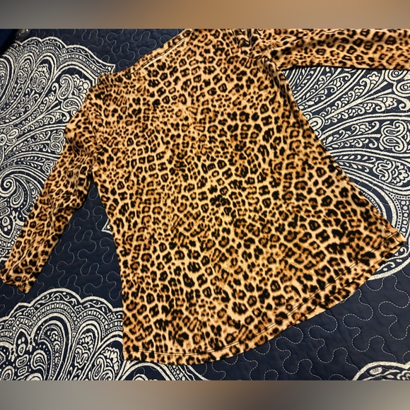 Animal print charter club PM petite medium top - Picture 6 of 14